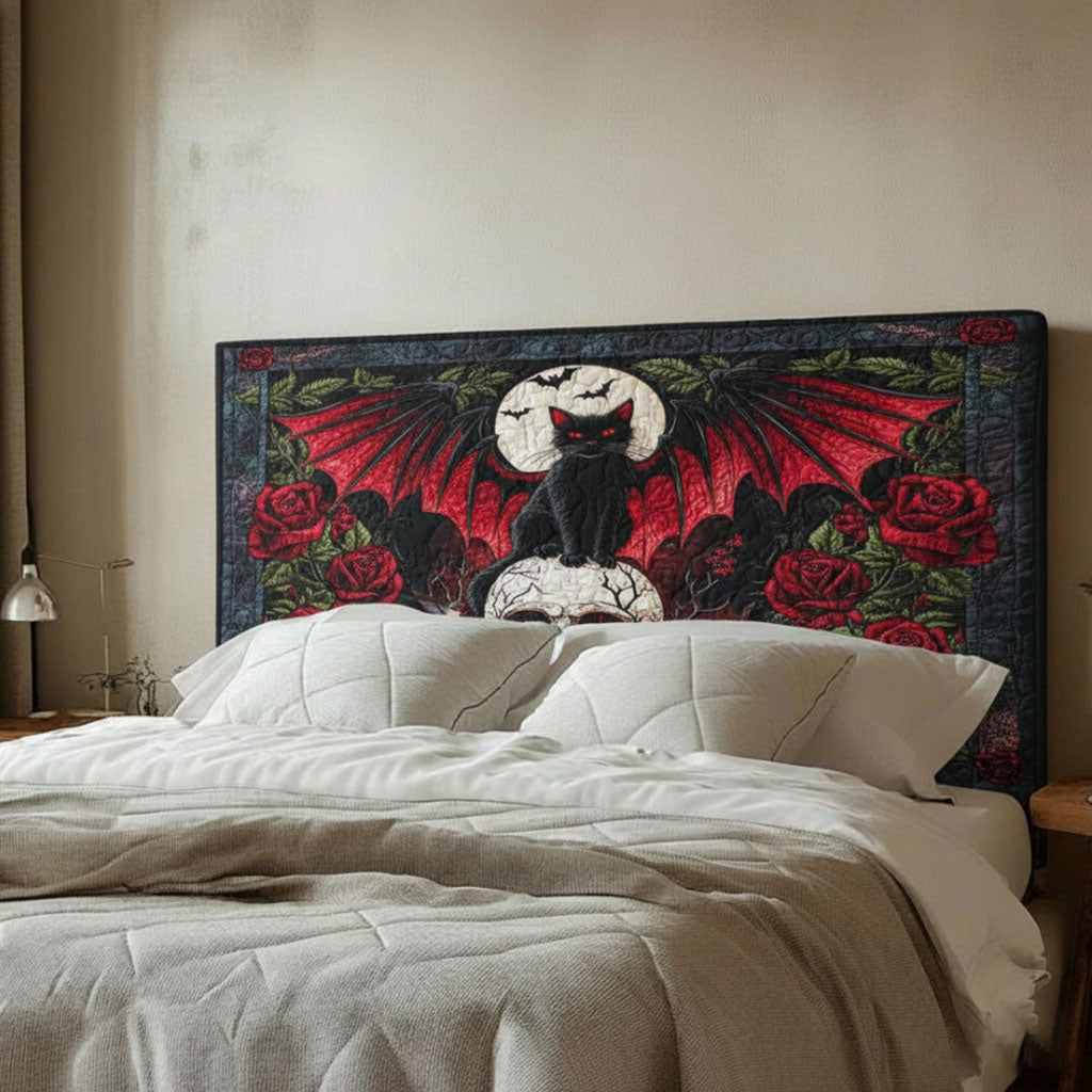 Nightmare Feline WJ1112014CL Quilted Headboard Slipcover