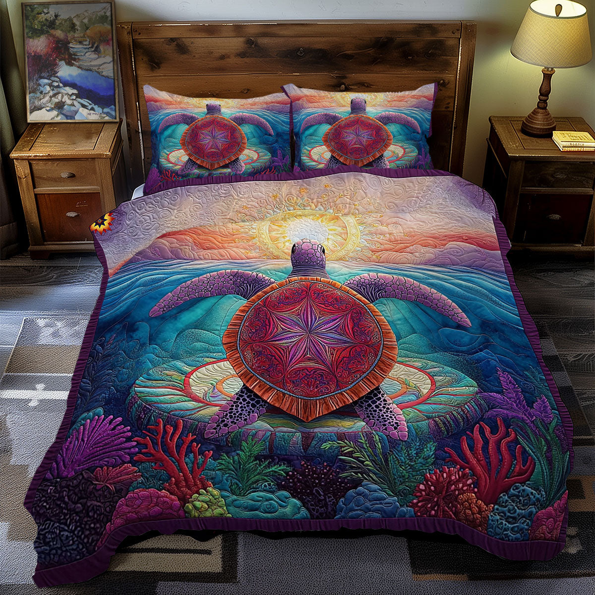 Mystery Turtle WY2412037CL Duvet Cover Set