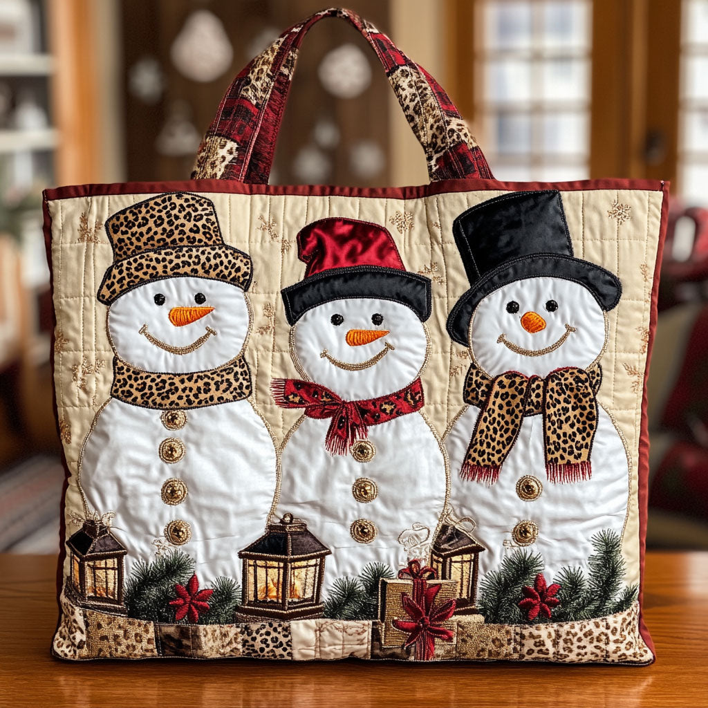 Three Snowman CW1411084CL Quilted Tote Bag