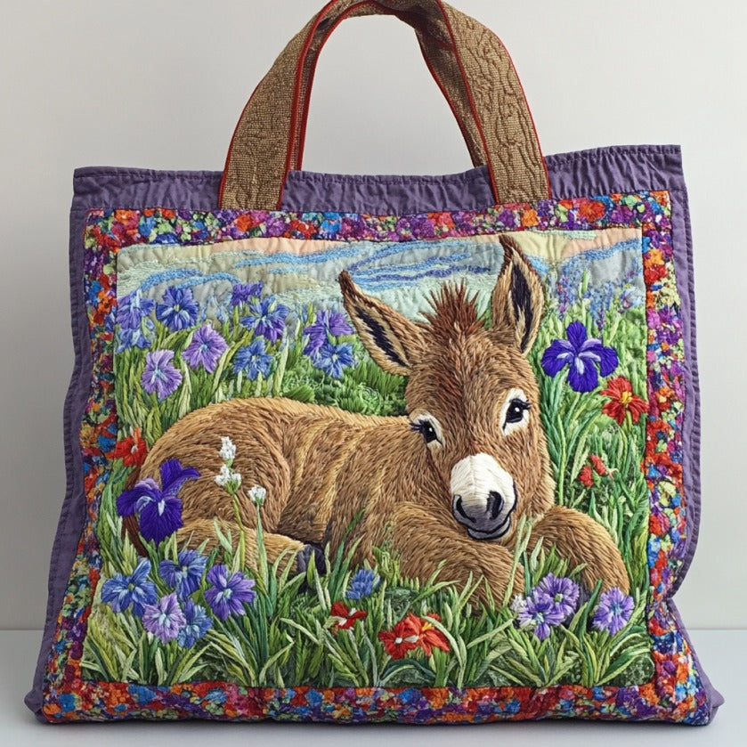 Floral Donkey XR2509020CL Quilted Tote Bag