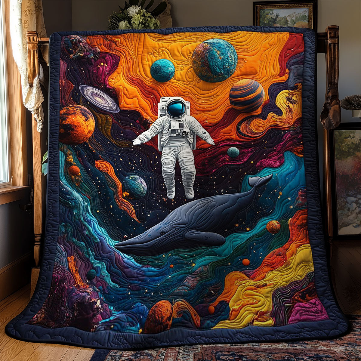Vibrant Astronaut WY2103025CL Quilt