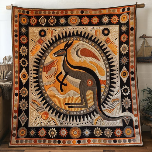Aboriginal Kangaroo Circle WN1904016CL Quilt
