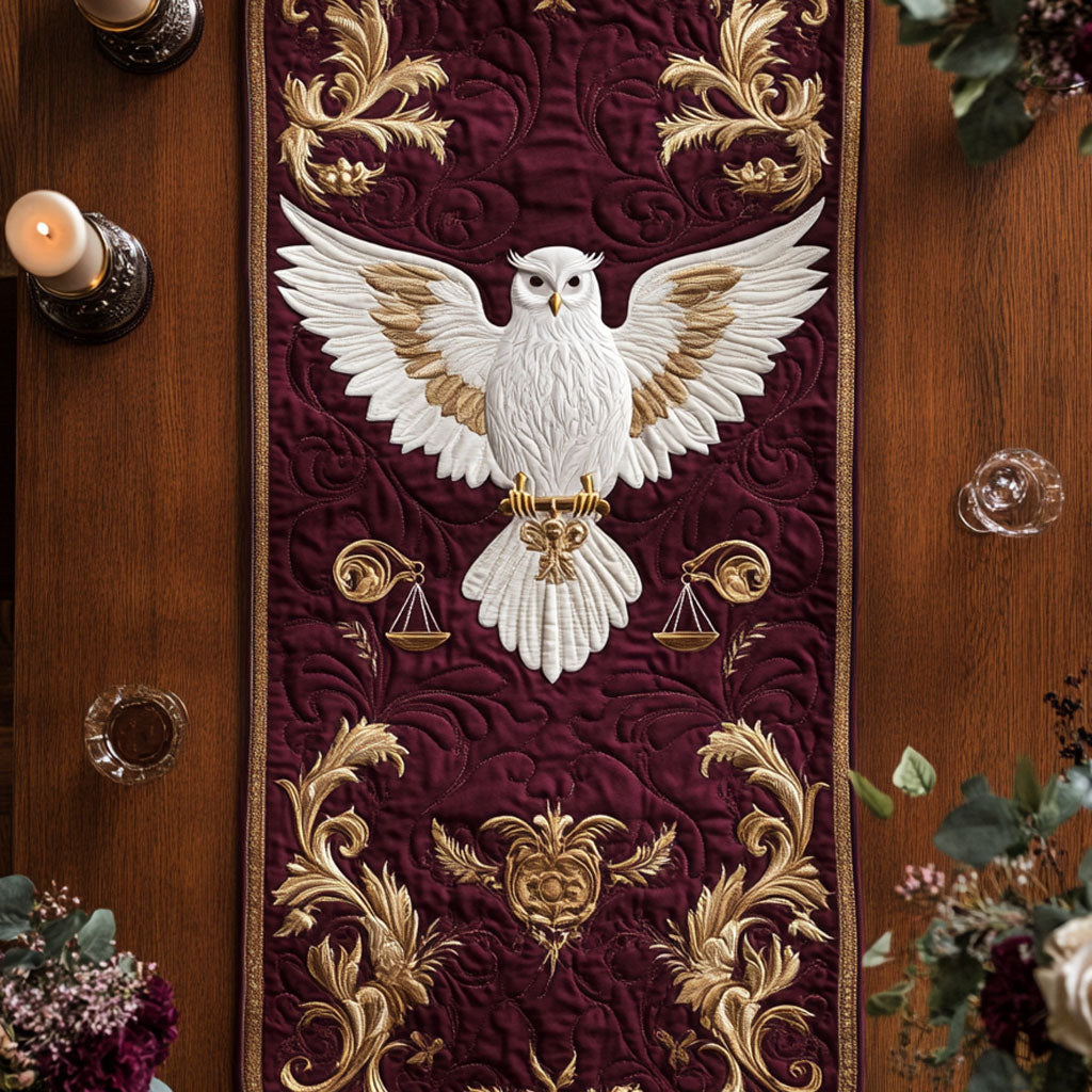 Crimson Owl WN2307003CL Quilted Table Runner