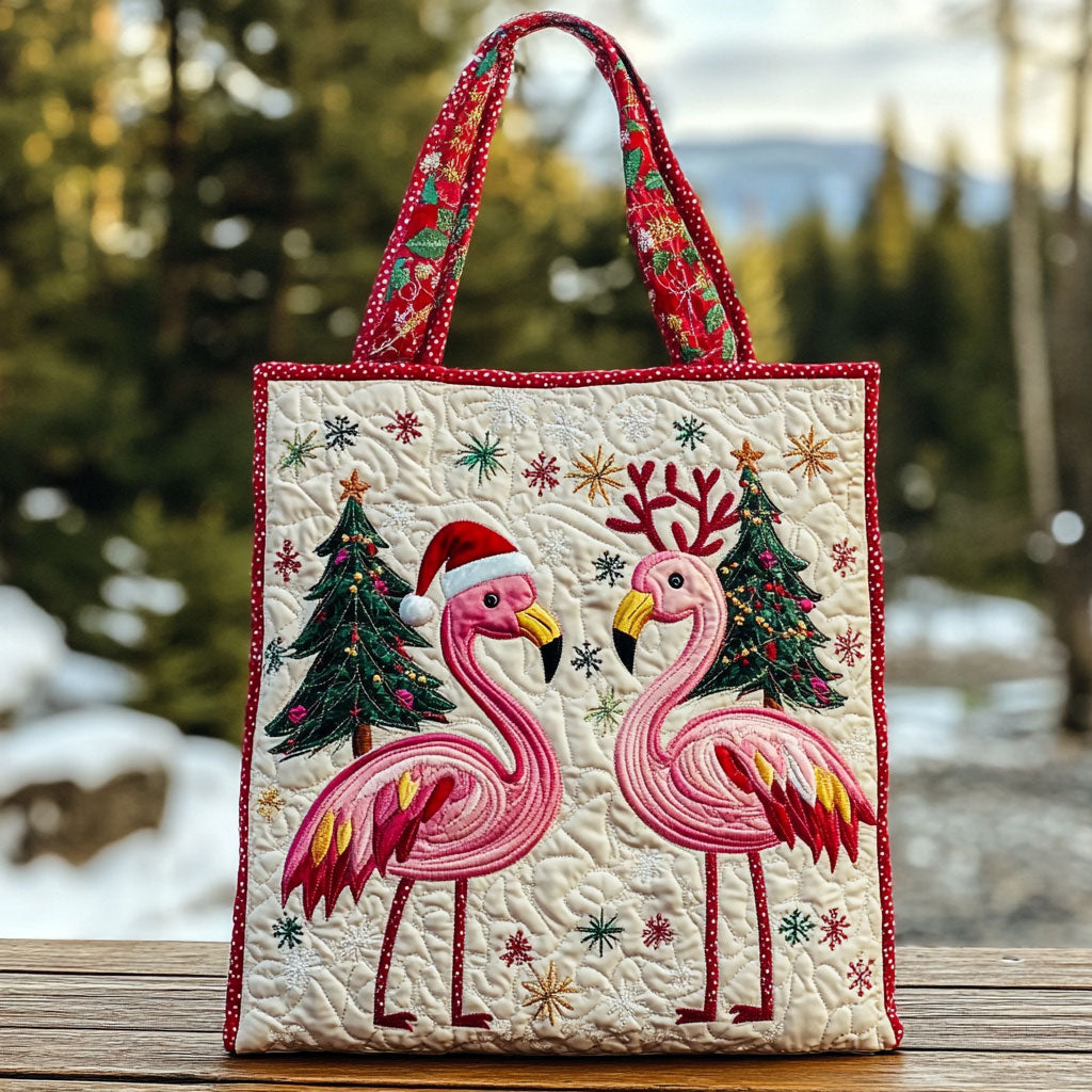 Flamingo Snow Bless WN0210037CL Quilted Tote Bag