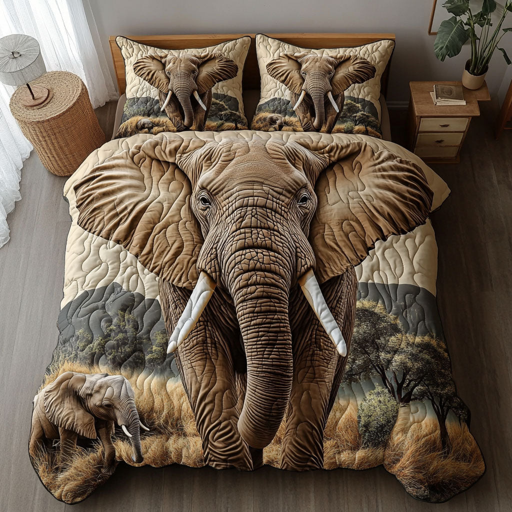 Elephant In Desert WY2202023CL Duvet Cover Set