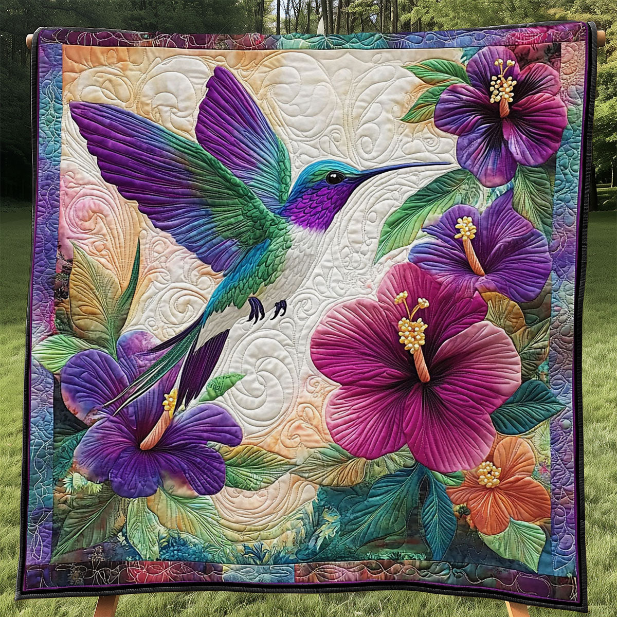 Beautiful Hummingbird WJ0304003CL Quilt