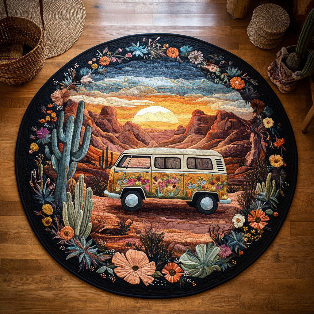Blooming Canyon Cruise WY3006013CL Quilted Round Mat