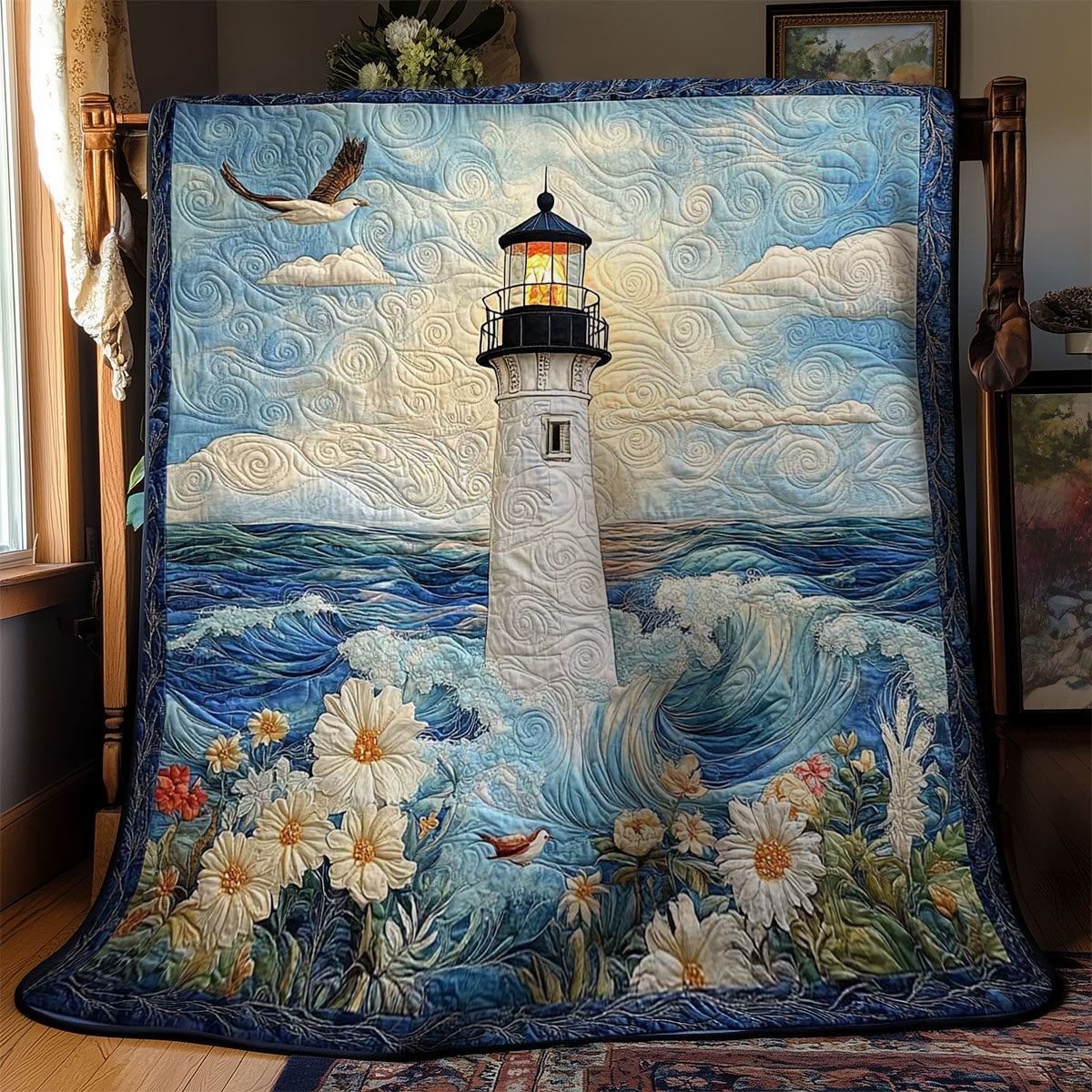 Floral Lighthouse WN2403033CL Quilt