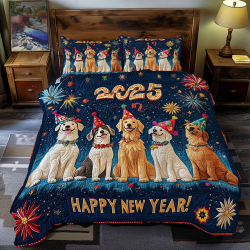New Year Dog Family WY1312054CL Duvet Cover Set