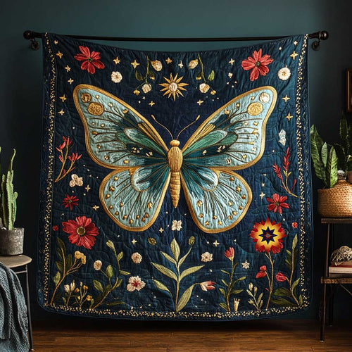 Magical Teal Butterfly WP0512012CL Quilt
