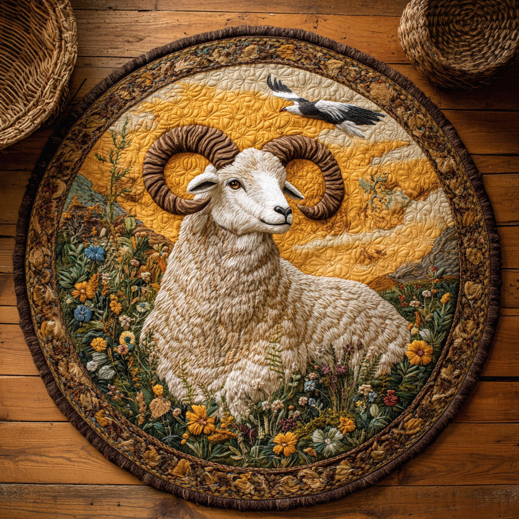 Alpine Wildflower Pride WY3006002CL Quilted Round Mat