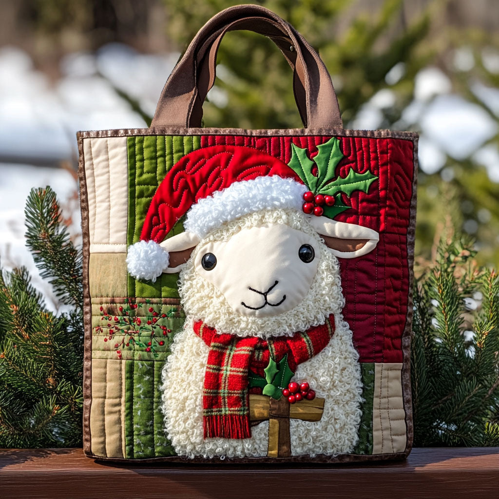 Cozy Cheer Sheep WN3010014CL Quilted Tote Bag