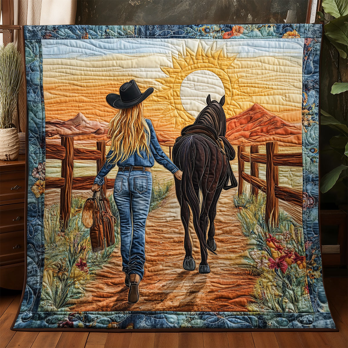 Cowgirl Western WX0406014CL Quilt