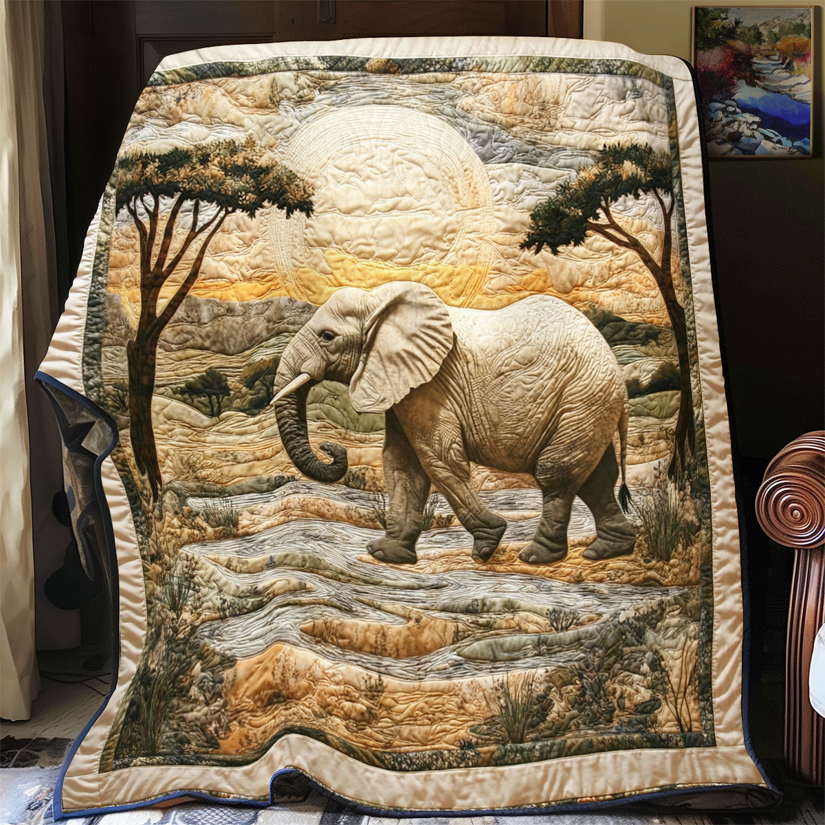 Elephant In Sahara WX0303072CL Quilt