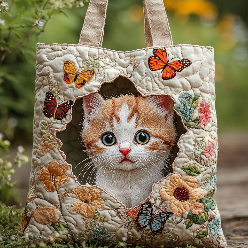 Blooming Cat WN2609001CL Quilted Tote Bag
