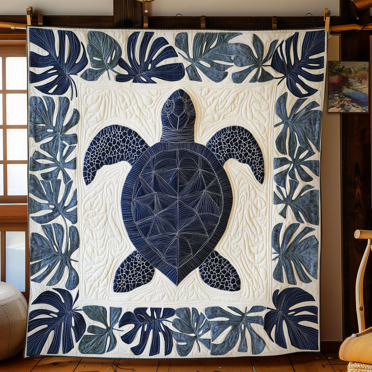 Blue Hawaiian Turtle WN0805001CL Quilt