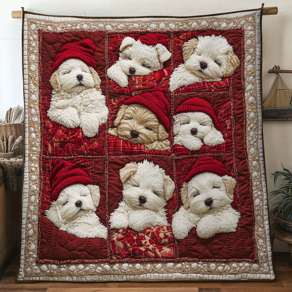 Bichon Frise Bliss WN0907003CL Quilt