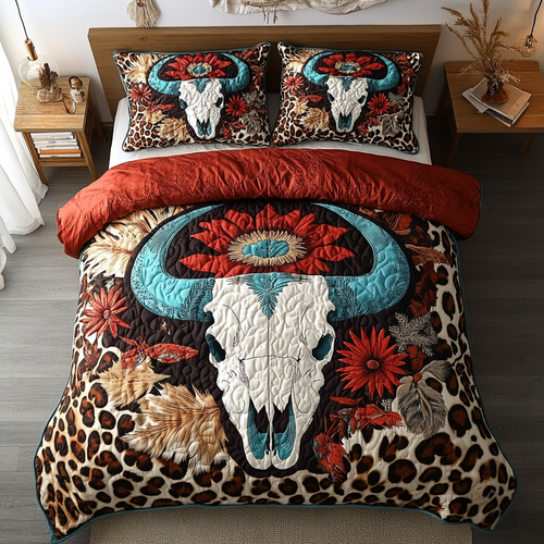 Leopard Bull Skull XR1302002CL Duvet Cover Set