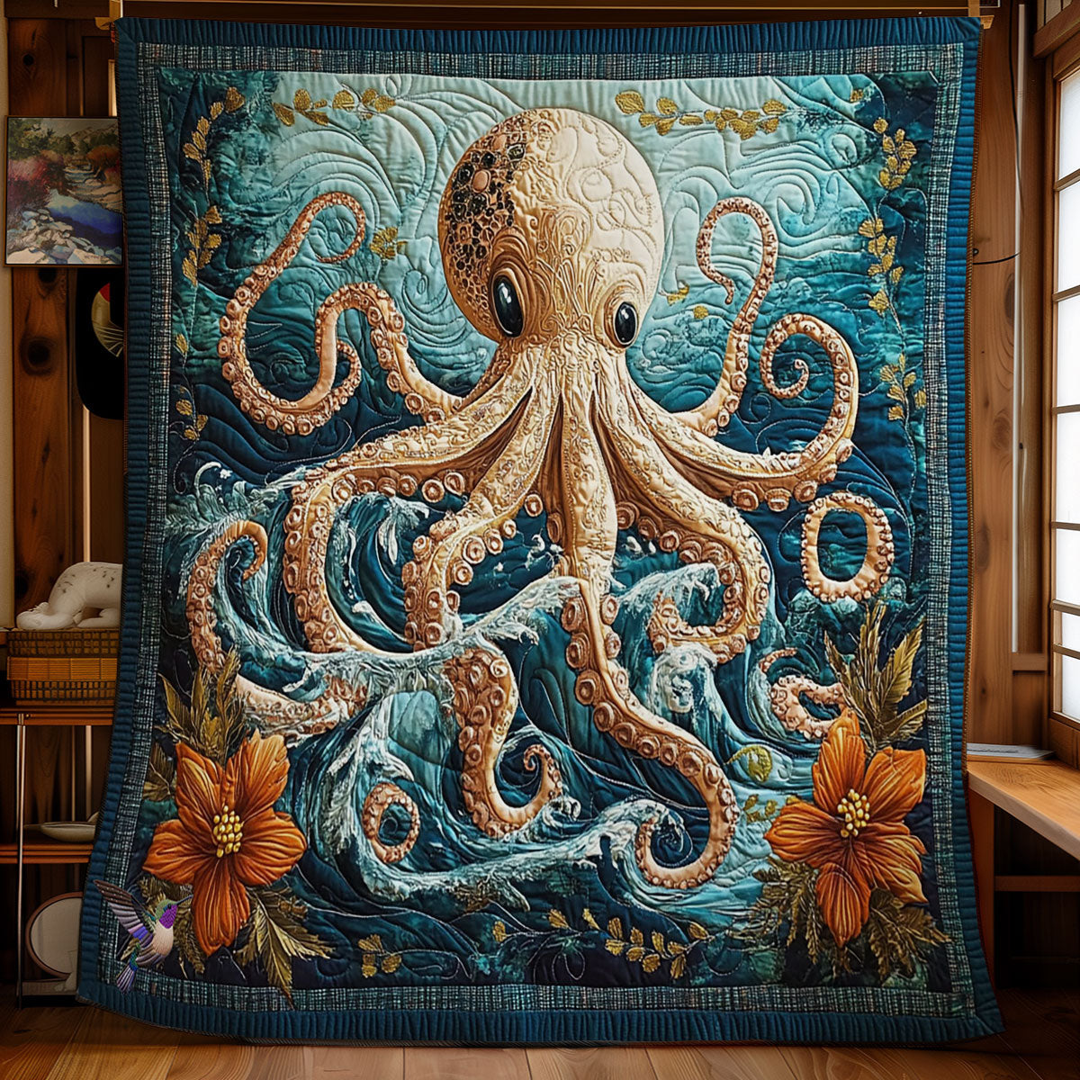 Octopus In Sea WY2712048CL Quilt