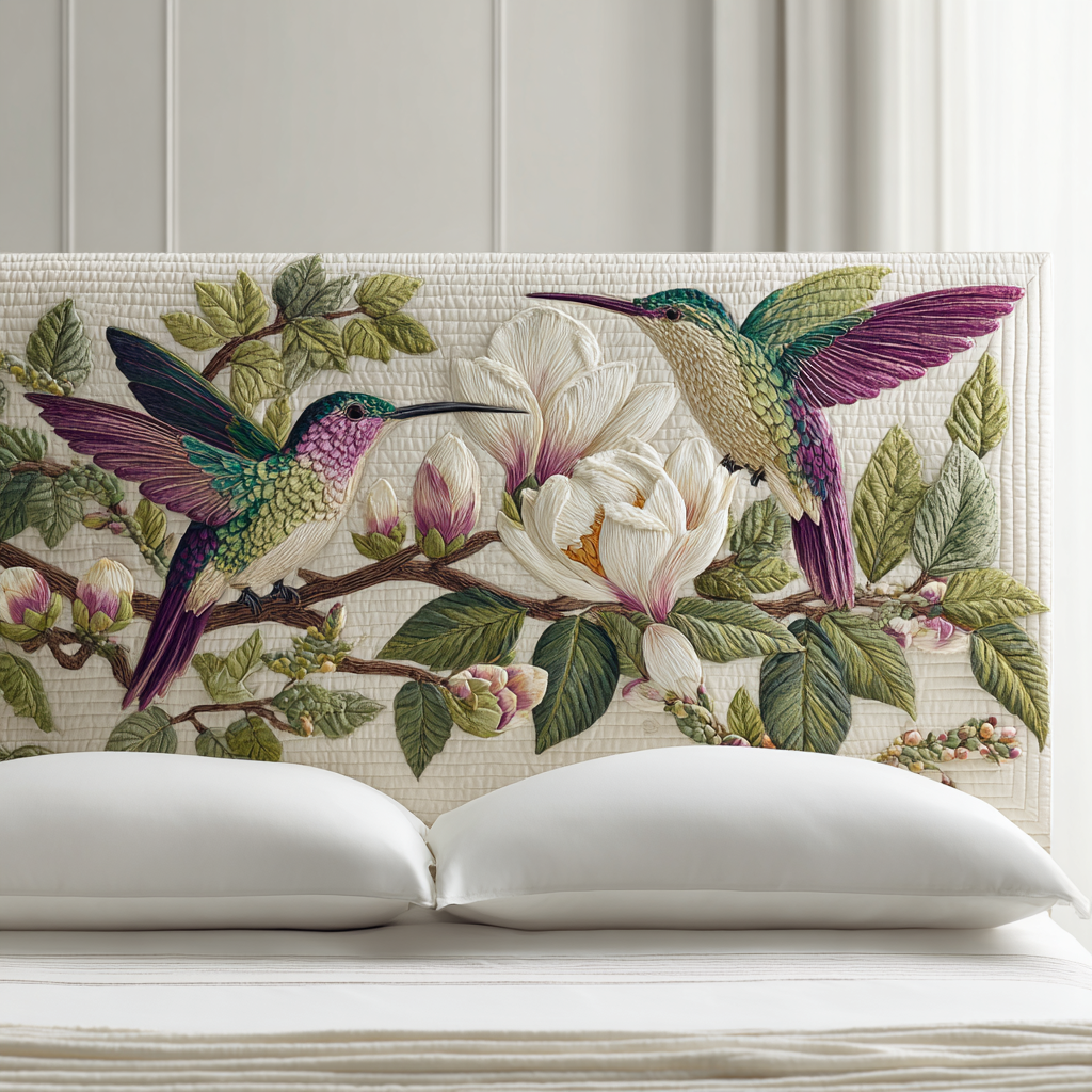 Magnolia Hummingbird XR1912009CL Quilted Headboard Slipcover