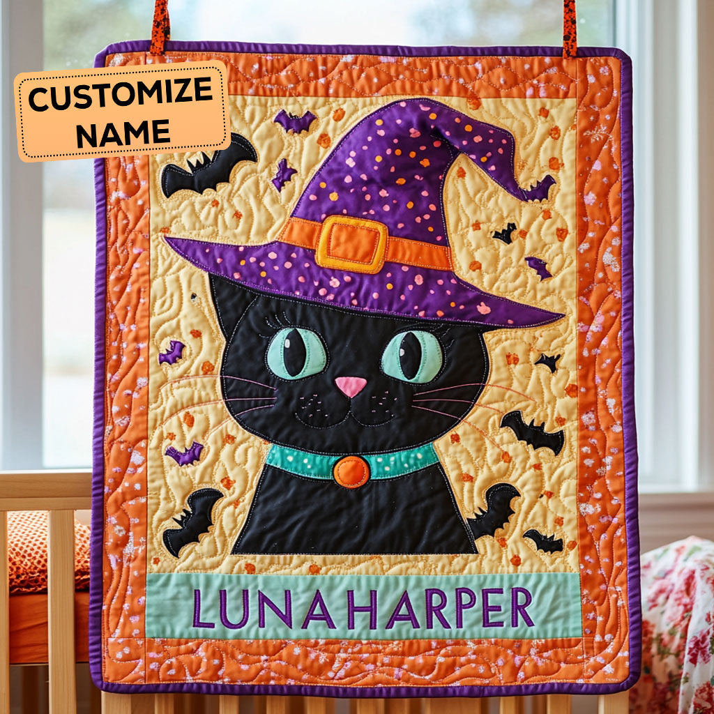 Moonlight Meow CP3007014CL Personalized Baby Quilt