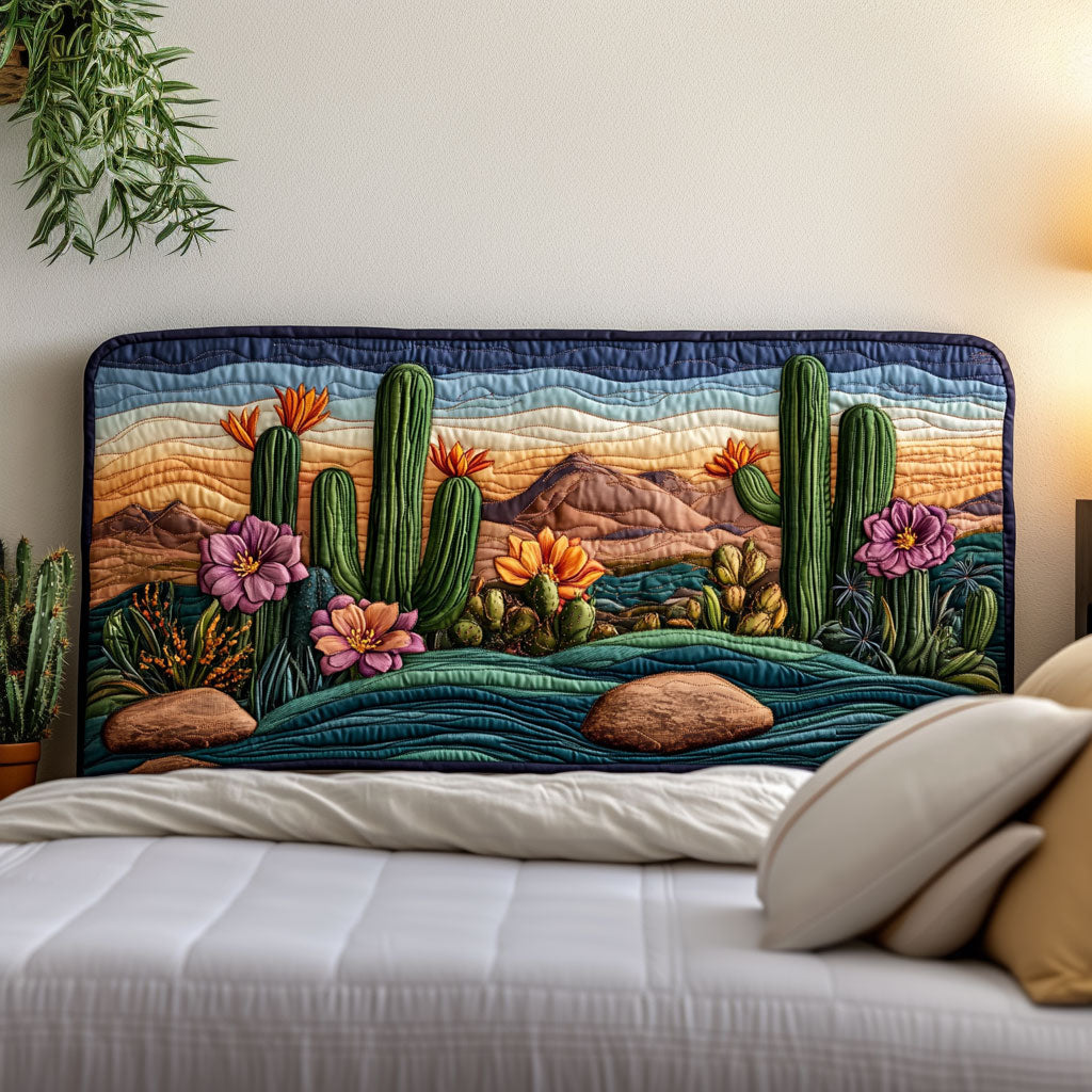 Cactus Garden at Sunset KL0201031CL Quilted Headboard Slipcover