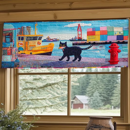 Harbor Cat's Day Out WJ0505010CL Quilted Valance