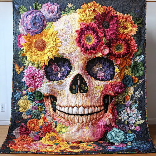 Flower Skull WU2110011CL Quilt