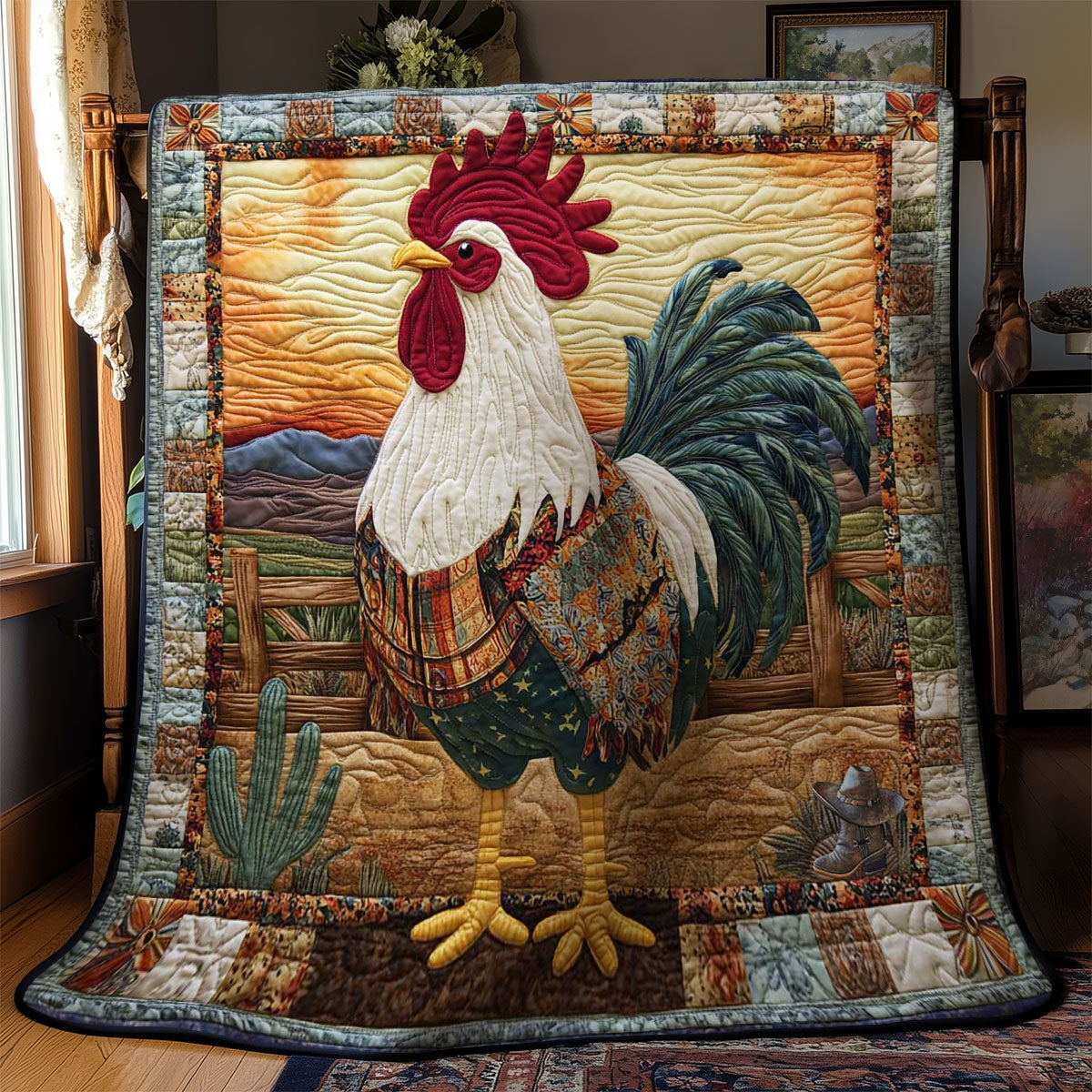 Western Chicken Ride WN1812019CL Quilt