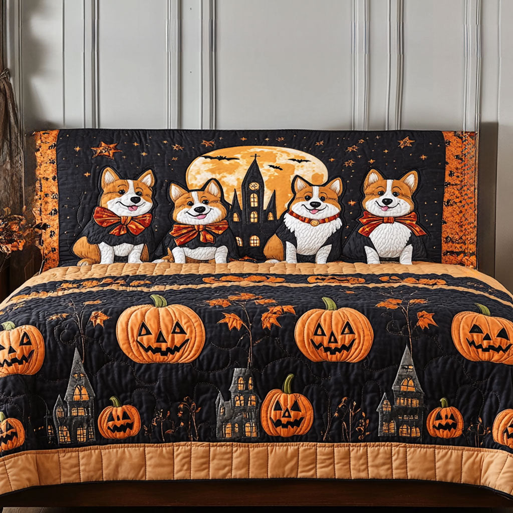 Shadow Corgi WN1812027CL Quilted Headboard Slipcover