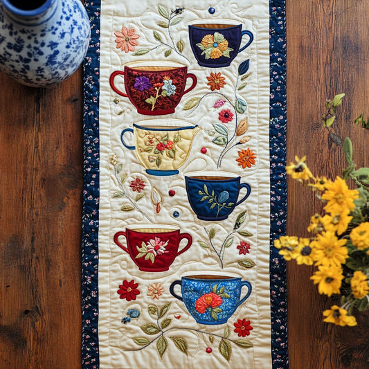 Tea Time CW0906047CL Quilted Table Runner