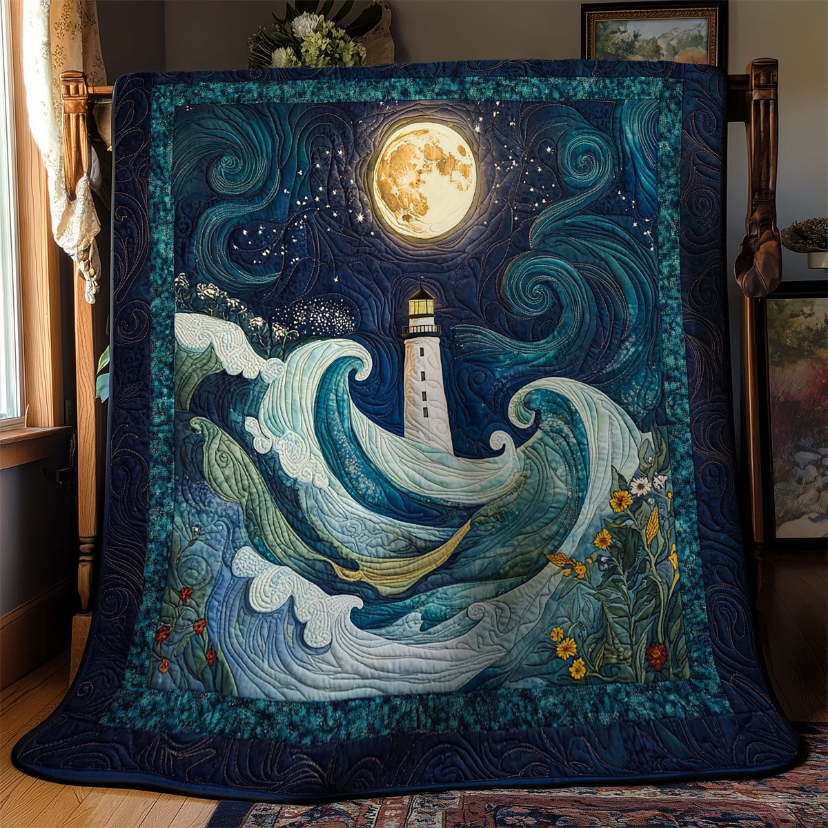 Mystic Lighthouse And Moon WY2103058CL Quilt