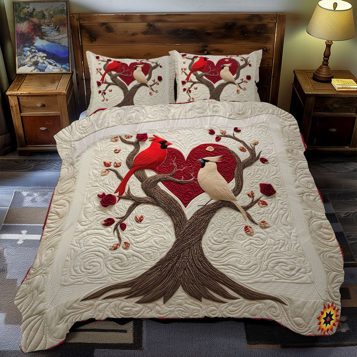 Couple Cardinal WY2412013CL Duvet Cover Set
