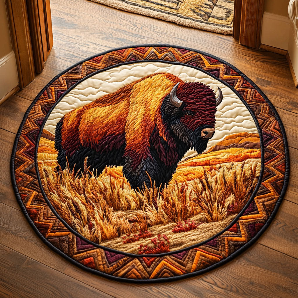 Charming Bison CP1207024CL Quilted Round Mat