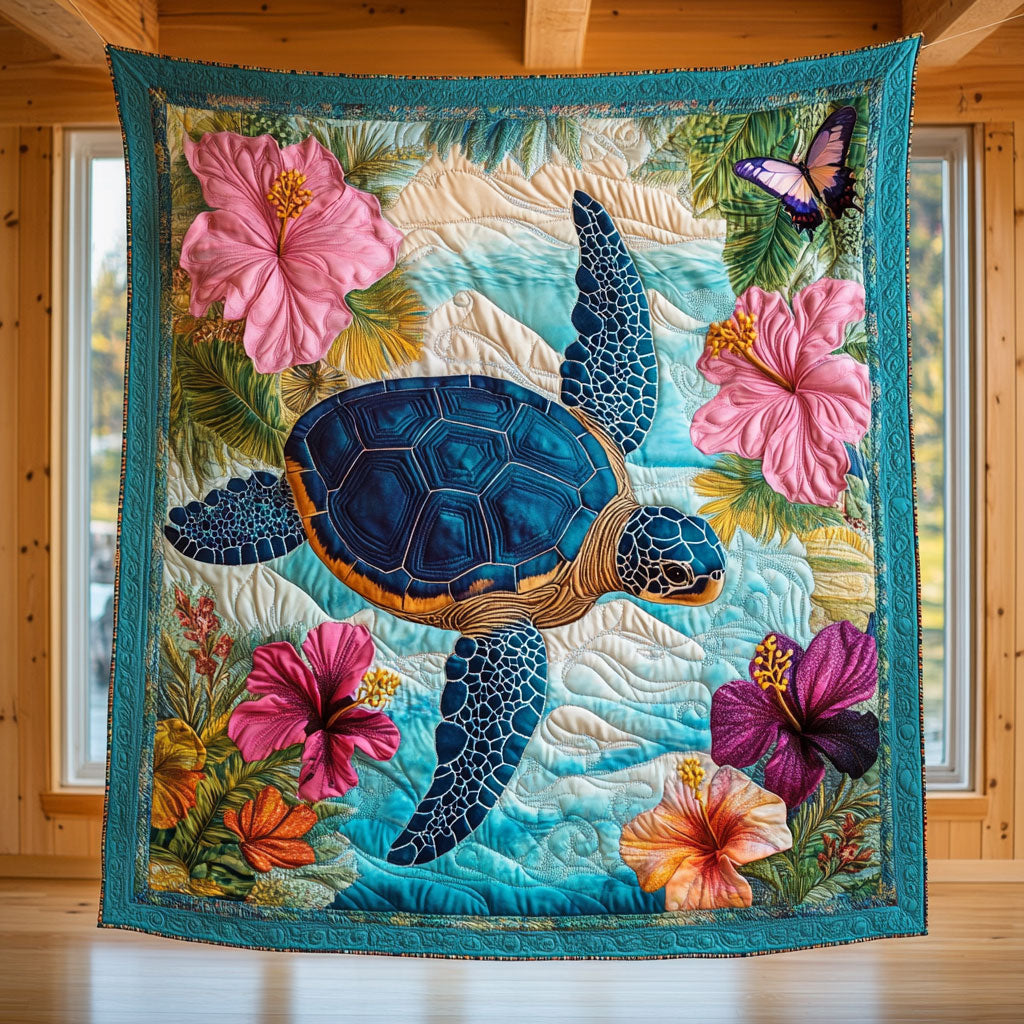 Hibiscus Turtle CW2509058CL Quilt
