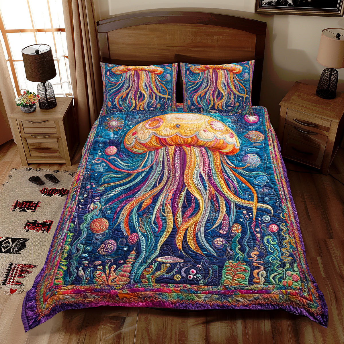 Jellyfish Under Sea WX0912039CL Duvet Cover Set