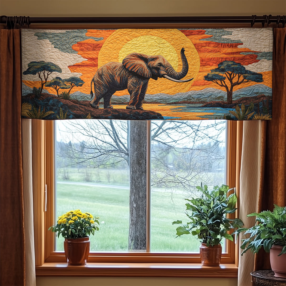 Elephant Sahara WX0905020CL Quilted Valance