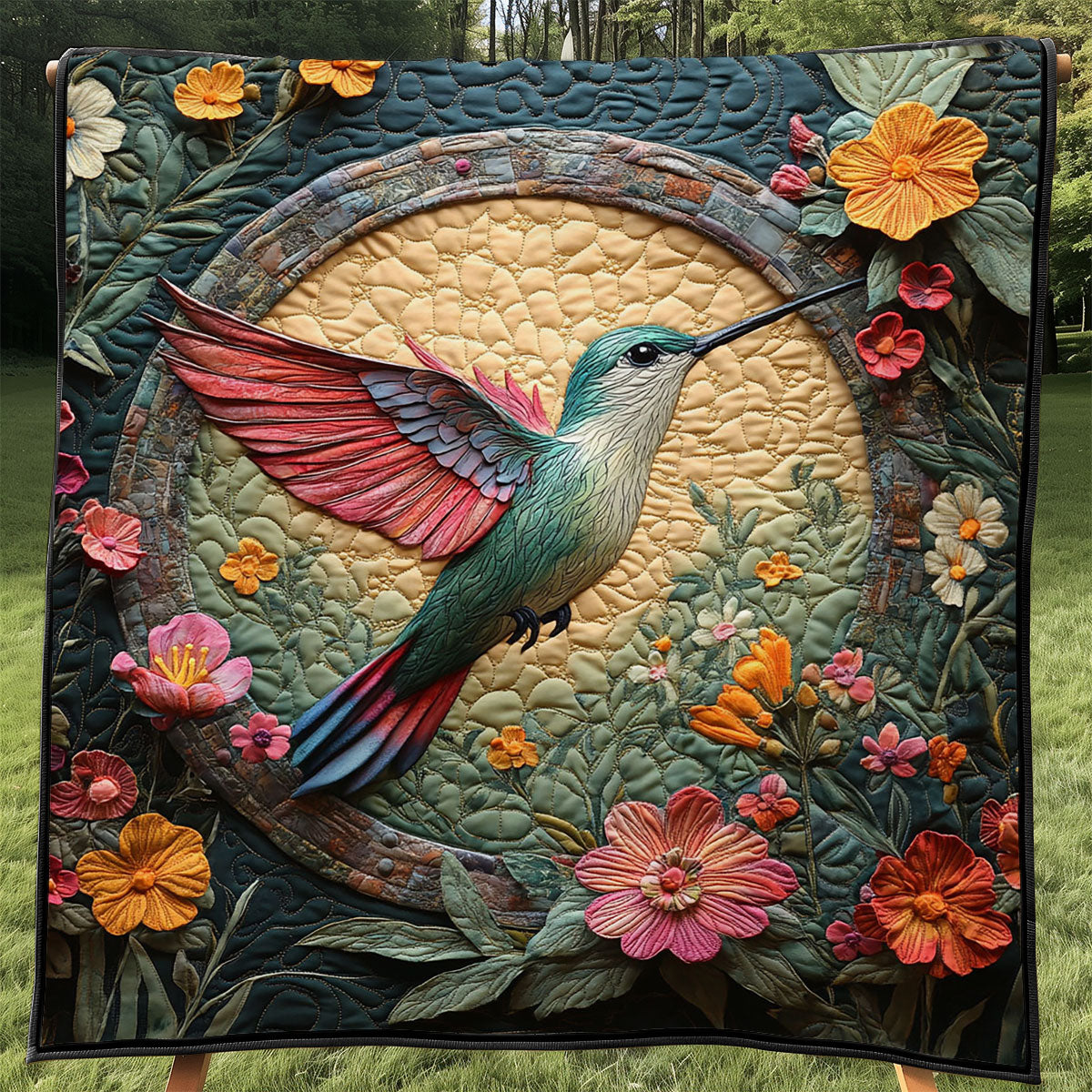 Stunning Hummingbird WJ2104015CL Quilt