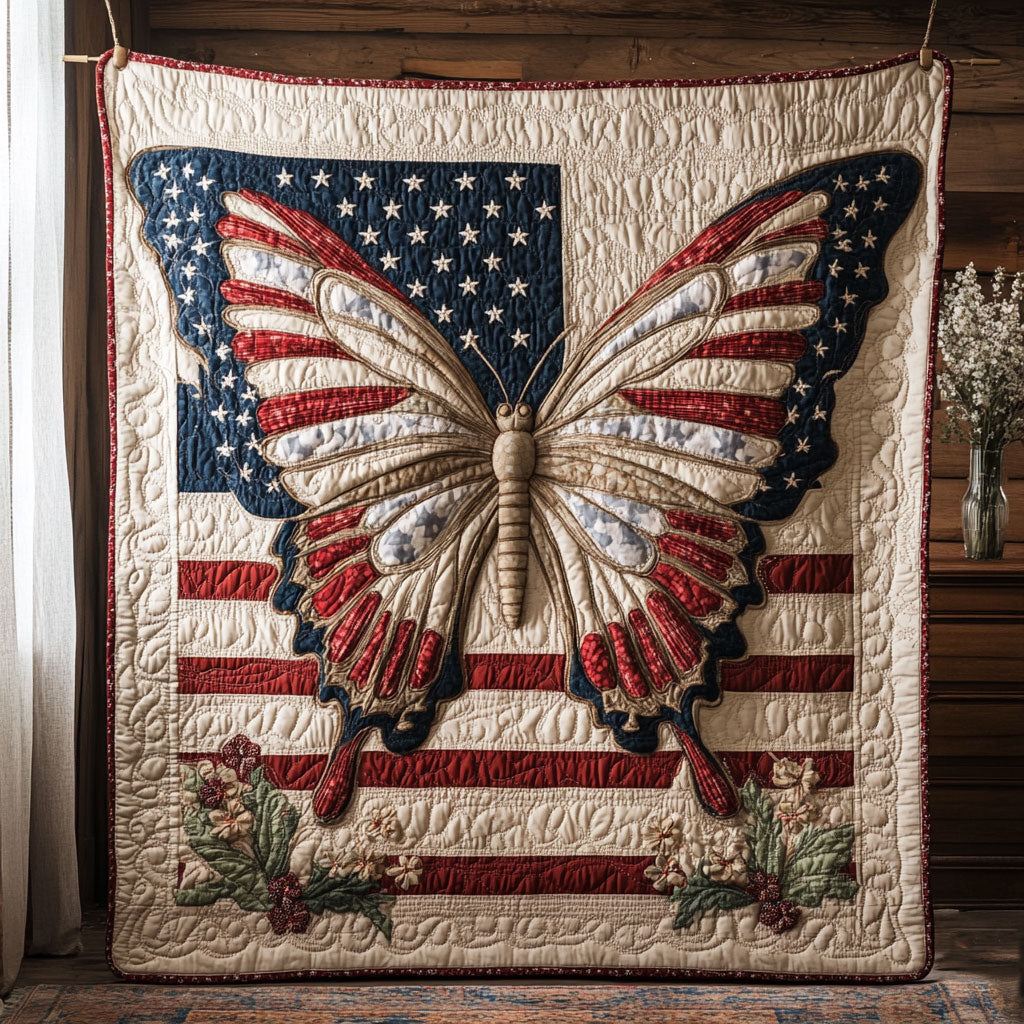 Patriotic Butterfly CW1806037CL Quilt