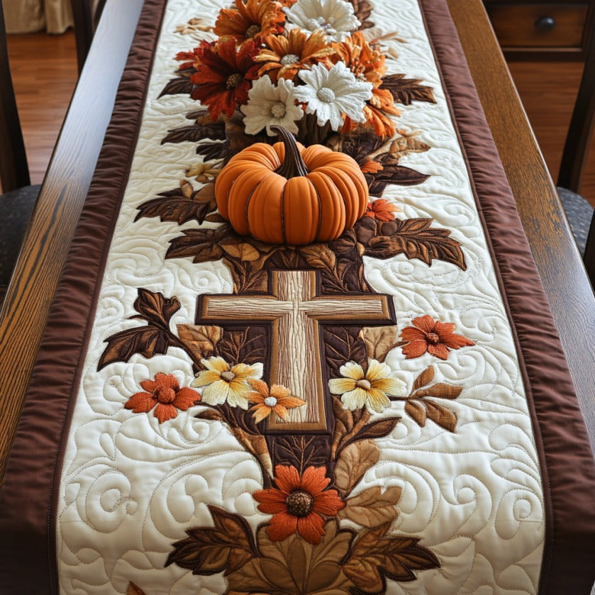 Autumn Cross XR2509022CL Quilted Table Runner