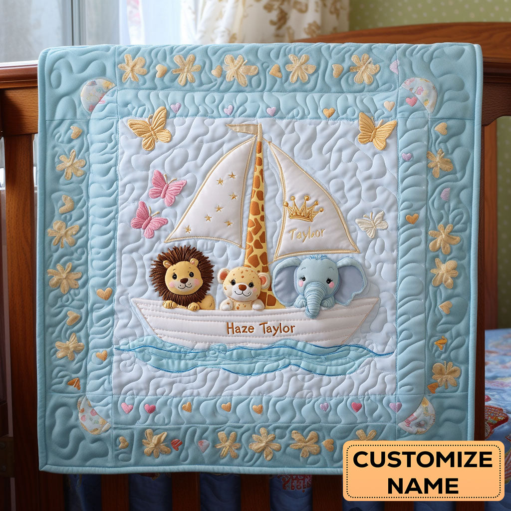 Little Voyager WN2507050CL Personalized Baby Quilt