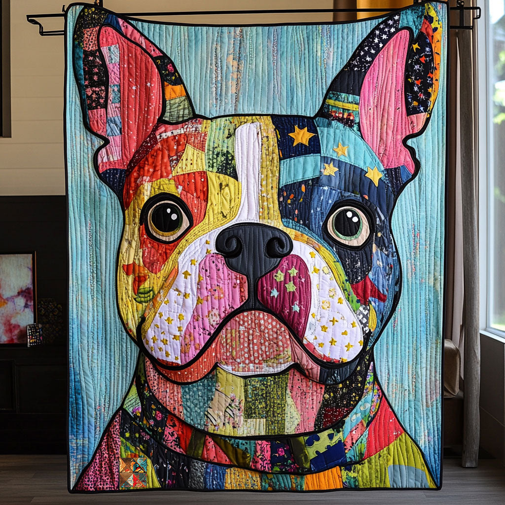 Suprised Bulldog WU1710015CL Quilt
