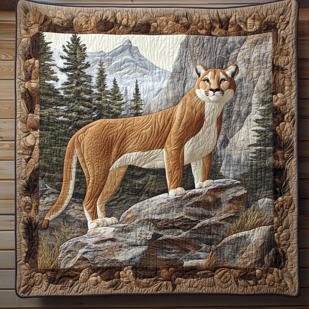 Big Cat On Rock CP0406045CL Quilt