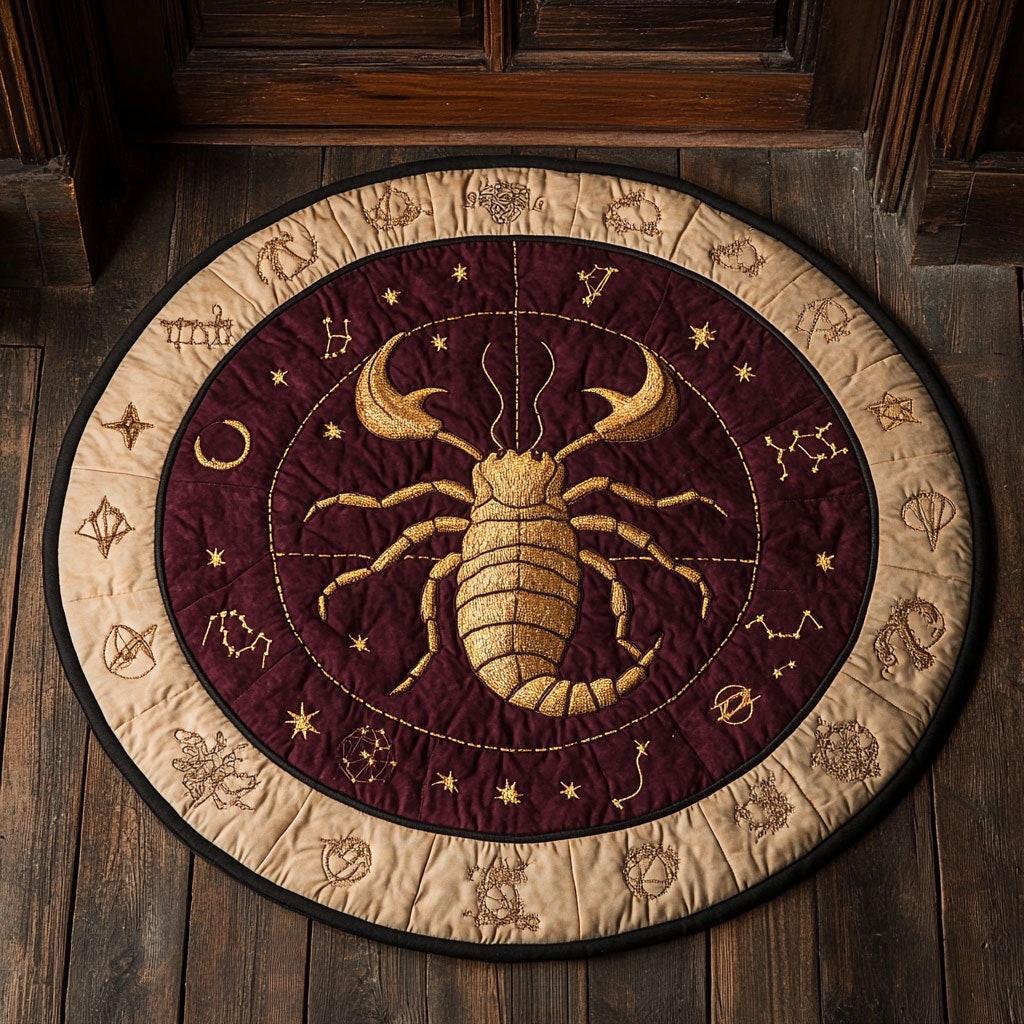 Scorpio Sigil CP1707024CL Quilted Round Mat