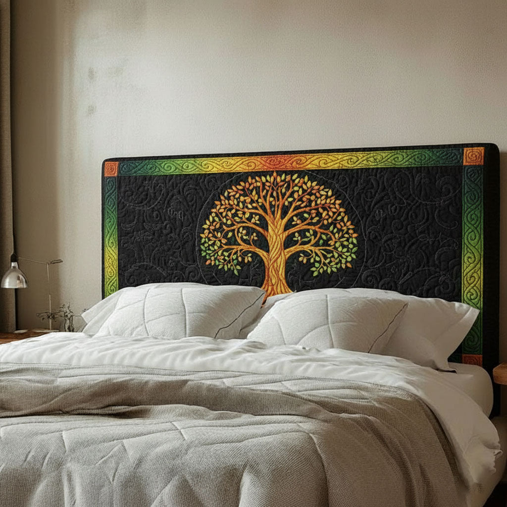 Celtic Tree Of Life WJ1112004CL Quilted Headboard Slipcover