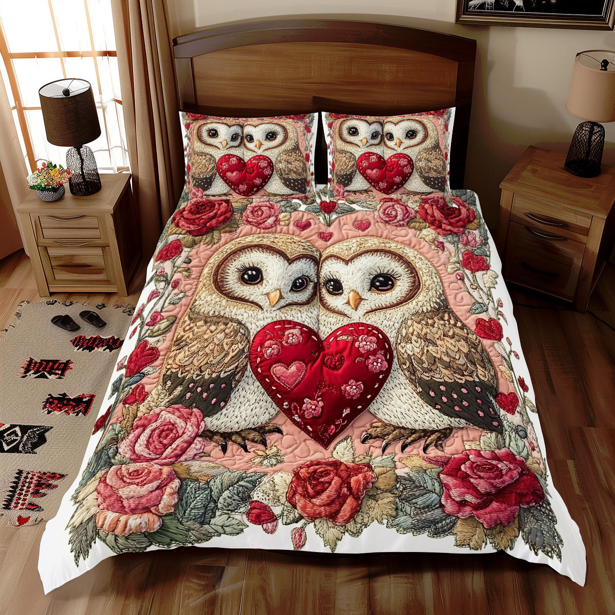 Owl Heart WX0512063CL Duvet Cover Set