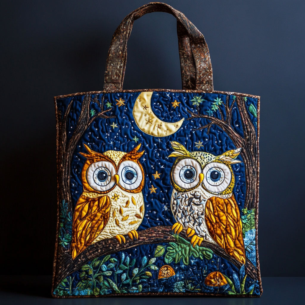 Forest Owl WN2709026CL Quilted Tote Bag