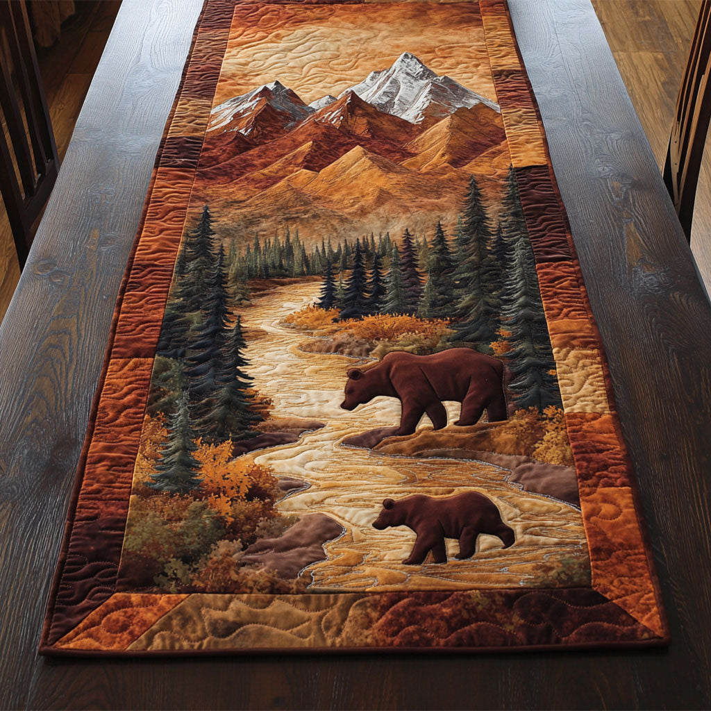 Bear Trail Bonds CM2105031CL Quilted Table Runner