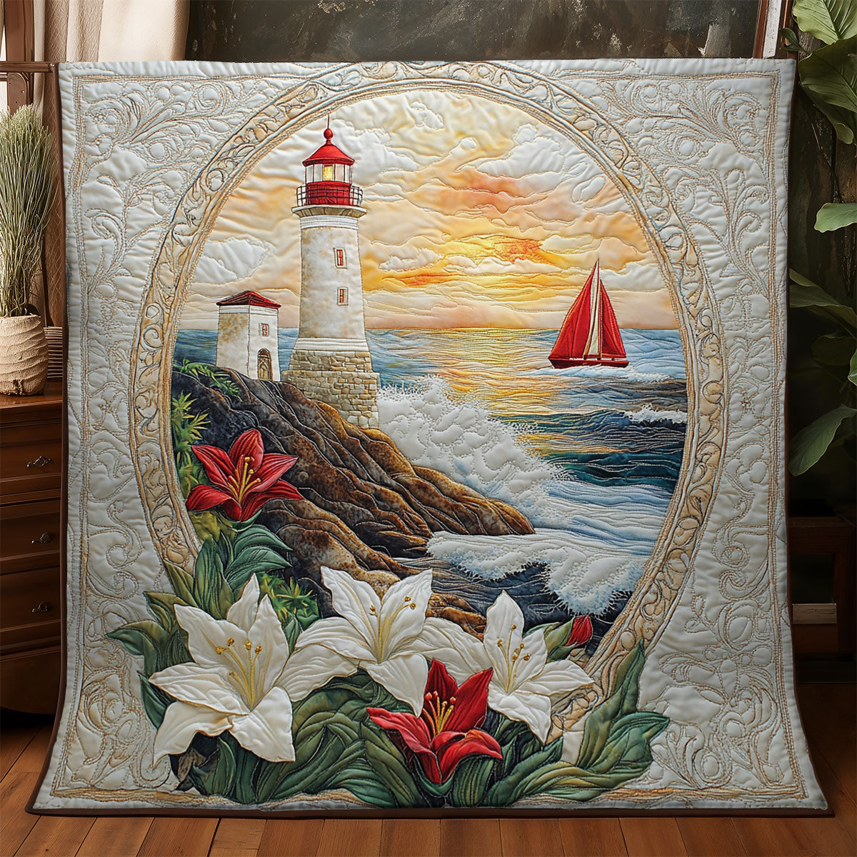 Lighthouse Lily WX0406027CL Quilt