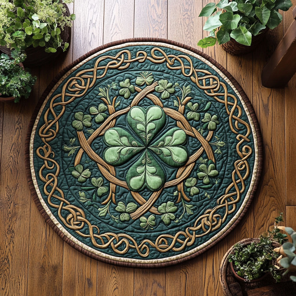 Mystic Clover Celtic WY2404012CL Quilted Round Mat